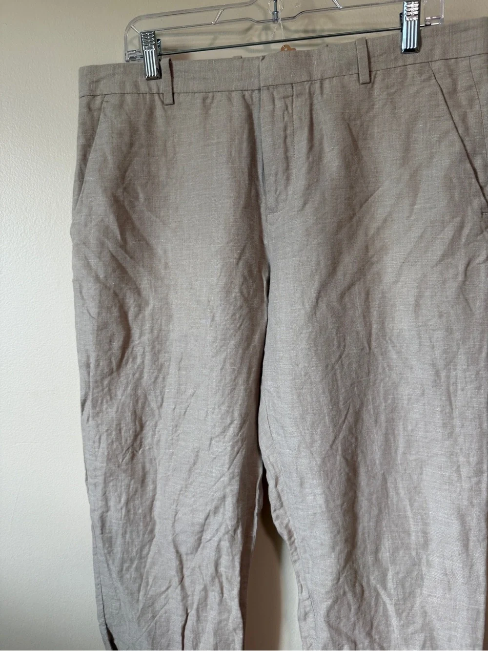 Perry Ellis 34x32 men’s linen / cotton flat front slacks dress pants size